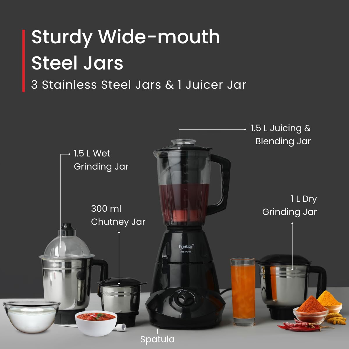 Iris 750W Mixer Grinder - Image 6