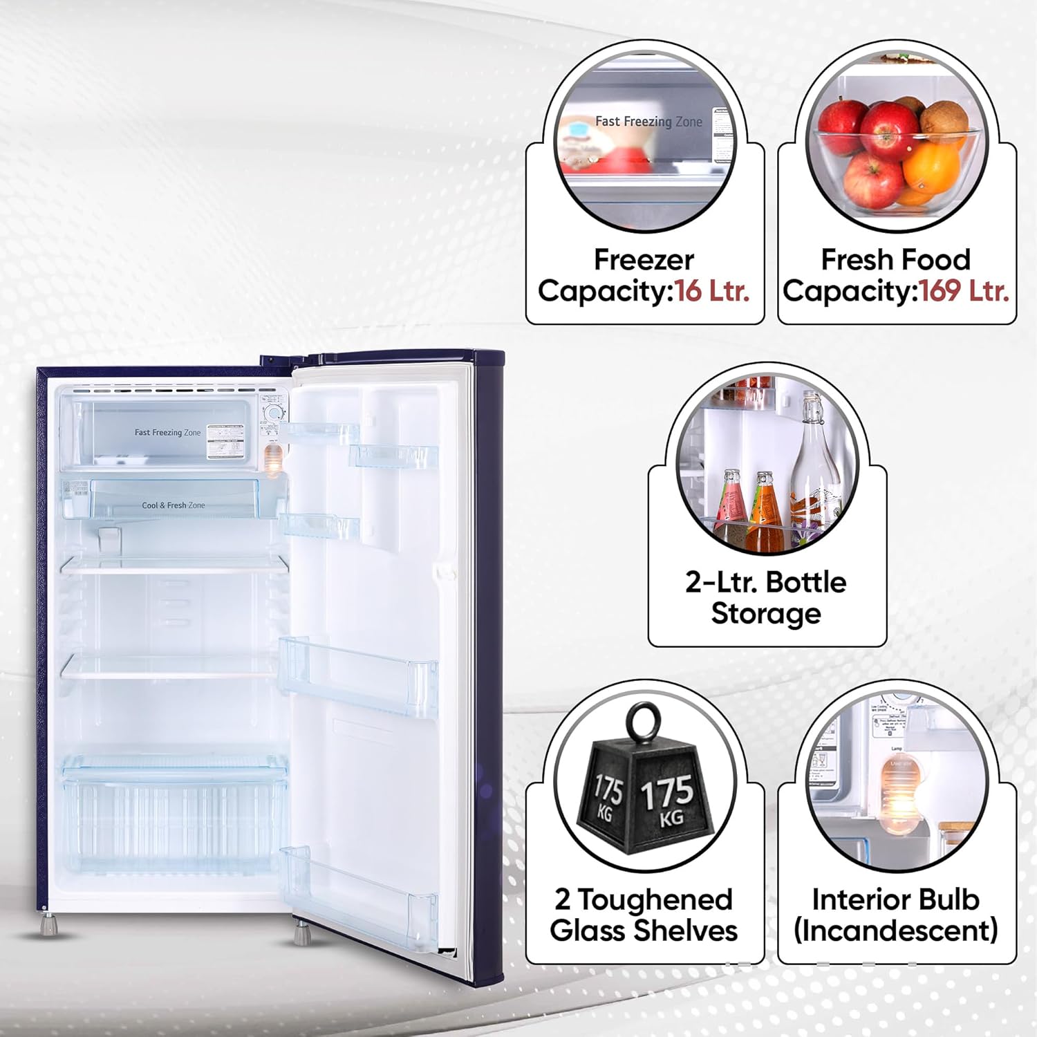 LG 185 L, 4 Star, Smart Inverter, Direct-Cool Single Door Refrigerator - Image 5