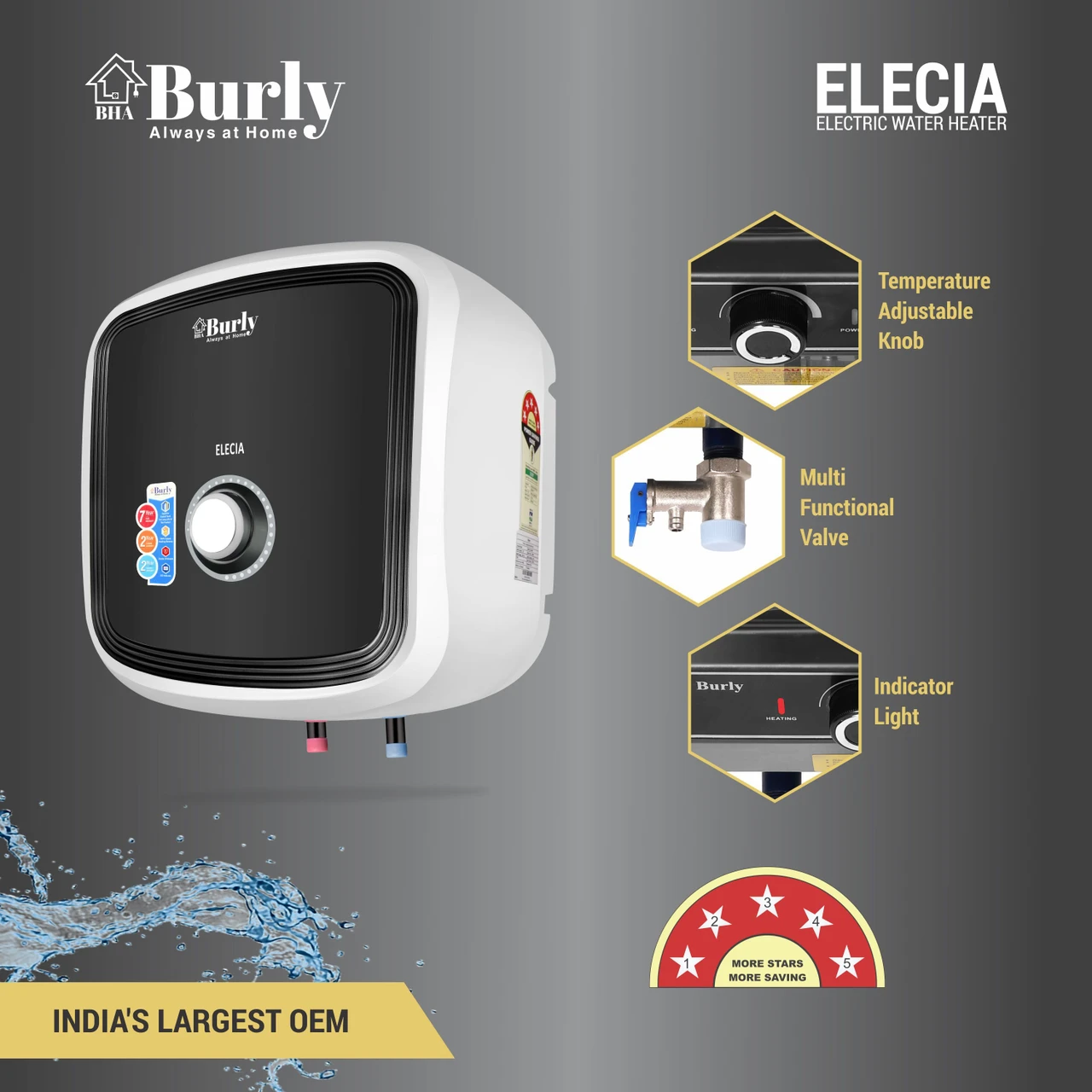 BURLY GEYSER 15LT ELECIA - Image 2