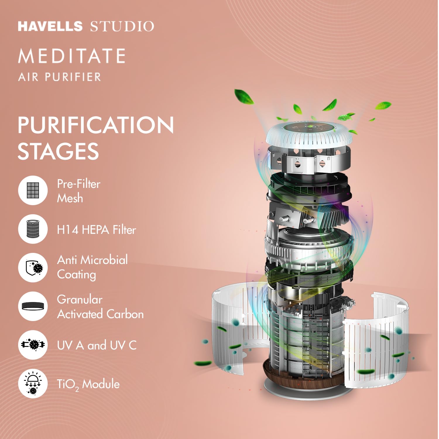 HAVELLS AIR PURIFIER MEDITATE AP 250 REMOTE - Image 7