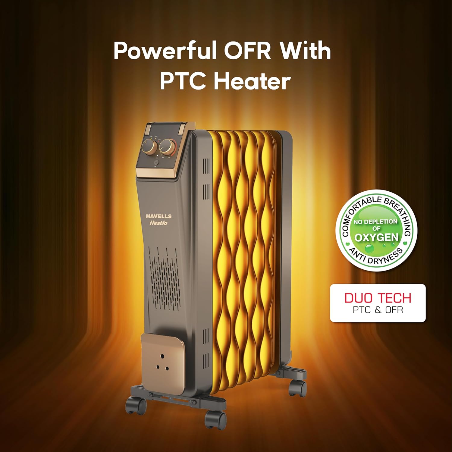 HAVELLS HEATER HESTIO BLK 9 WAVE FIN 2400W - Image 6