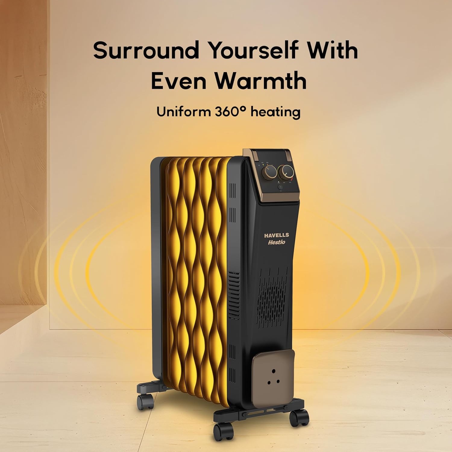 HAVELLS HEATER HESTIO BLK 9 WAVE FIN 2400W - Image 4