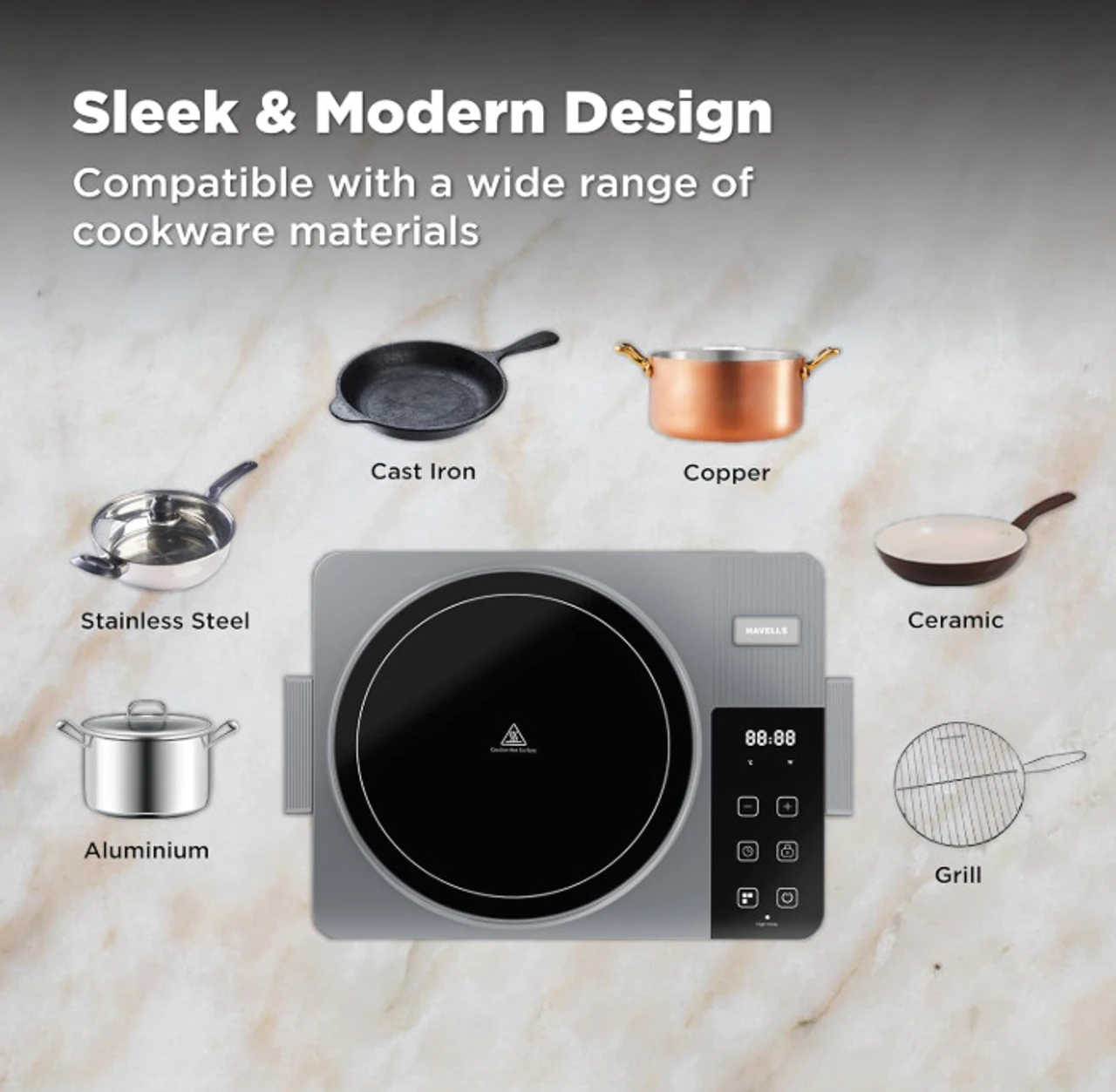 HAVELLS INDUCTION COOKTOP HEXO EZ TC20 - Image 3