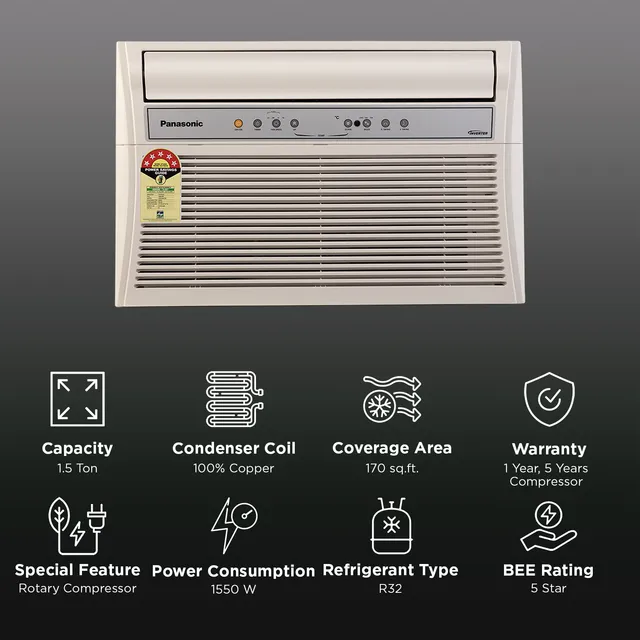 PANASONIC WAC 1.5T 5S INV CW-XU185CGT - Image 2