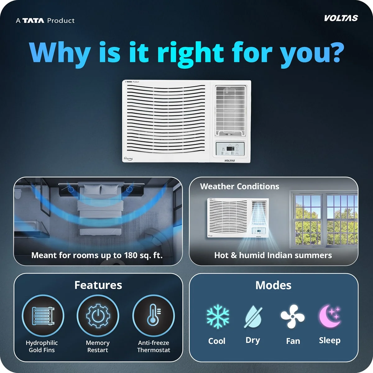 VOLTAS WAC 1.5T 2S 182 FS PRISM - Image 8