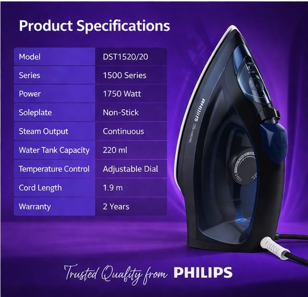 PHILIPS STEAM IRON DST1520/20 1750W - Image 2