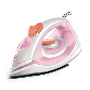 Philips GC1920/28 1440W self-clean steam iron with Black American Heritage soleplate in pink and black