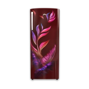 Godrej 268L 3 Star single door refrigerator with Direct Cool technology and toughened glass shelves in Furano Wine