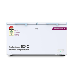 Godrej 505L 4 Star Deep Freezer with Pentacool+ and convertible cooling in Royal White
