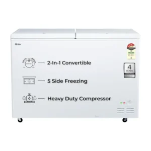 Haier 320L 4 Star double door convertible refrigerator with Twin Inverter and Multi Airflow