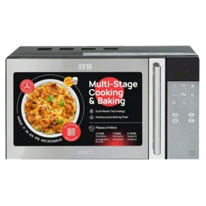IFB 20BC4 20L convection microwave oven with 71 Auto Cook menus and dual heaters in black