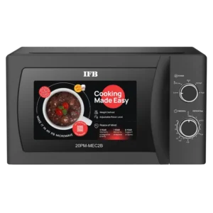 IFB 20PM MEC2B 20L solo microwave oven with 71 Auto Cook menus and timer option in black