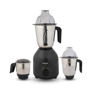 Philips HL7757/00 750W mixer grinder with 3 stainless-steel jars in black