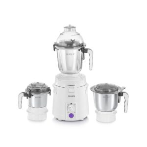 Sujata Dynamix 900W mixer grinder with 3 stainless-steel jars in white