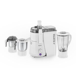 Sujata Powermatic Maxima 900W juicer mixer grinder with 3 jars and juicer attachment in white